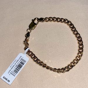NWT Kendra Scott Curb Chain Bracelet in 18k Oxidized Yellow Gold Vermeil